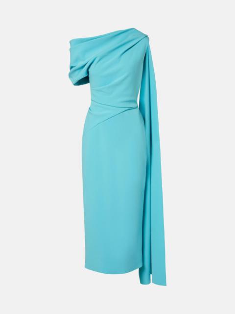 Roksanda Maite caped crêpe midi dress