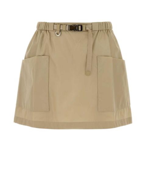 Prada Prada Women Beige Re-Nylon Mini Skirt