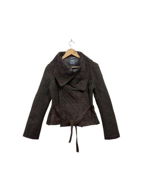 Other Designers Designer - Tomaso Stefanelli Wrap Jacket Draped Collar Belted