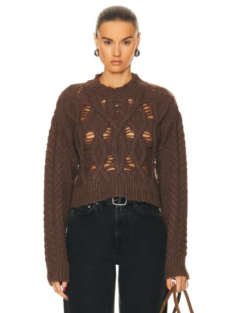 AISLING CAMPS Crop Cable Sweater