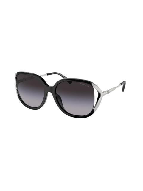 COACH Coach Gradient Grey Oval Sunglasses HC8396U 50028G 56
