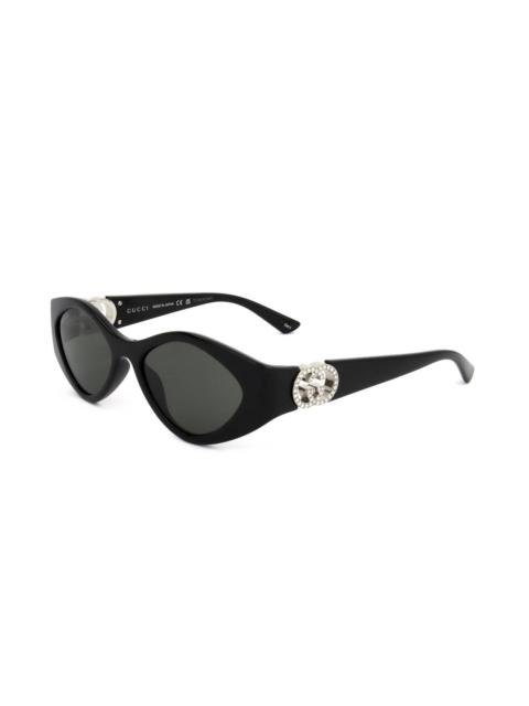 GUCCI Gucci Grey Cat Eye Ladies Sunglasses GG2121S 002 52