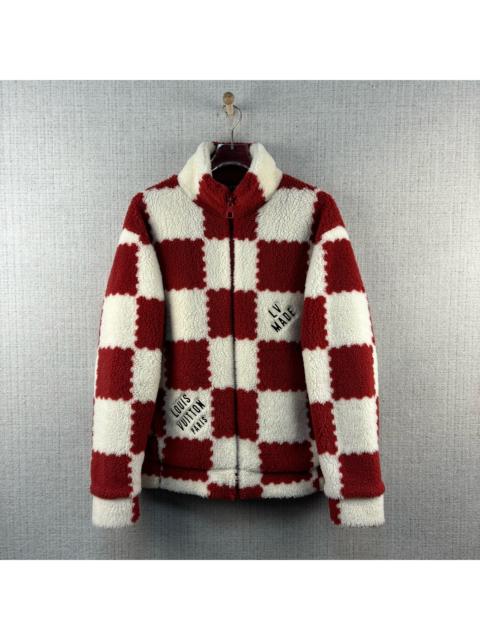 Louis Vuitton LOUIS VUITTON x Nigo2 collaboration / SS22 Checkered pattern lambskin zip-up stand-collar jacket