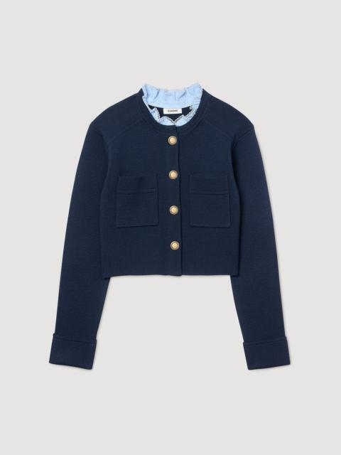 Sandro CARDIGAN WITH RUFFLE COLLAR