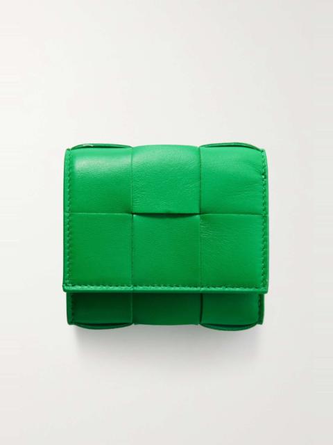 Intrecciato leather wallet