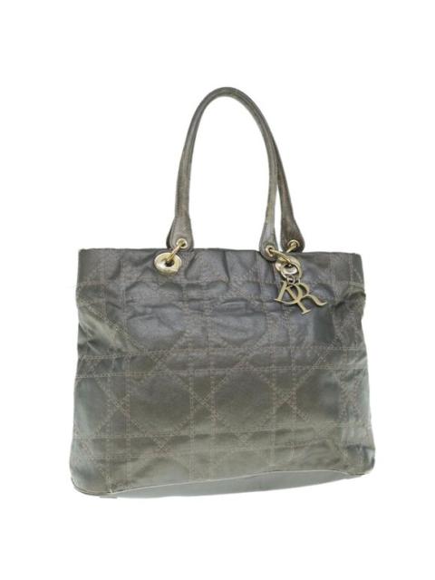 Christian Dior Canage Shoulder Bag Coated Canvas Gray