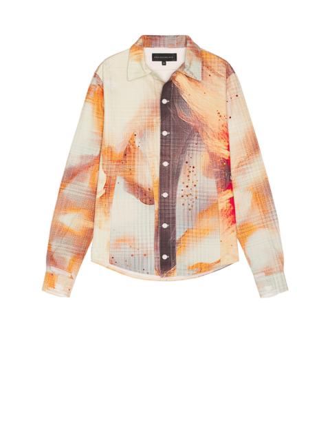 WHO DECIDES WAR Hollow Glass Sunfire Button Up Shirt