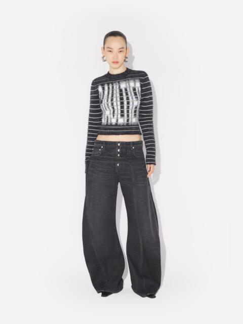 Jean Paul Gaultier THE BLACK DENIM STRAP JEANS