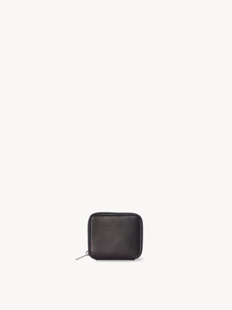 The Row Small Zip Wallet in Leather