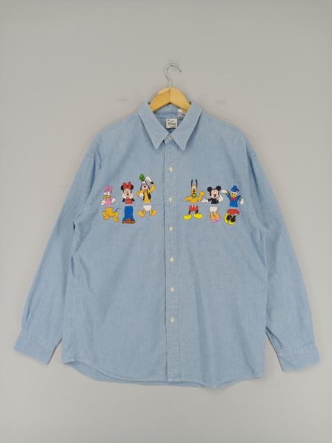 Other Designers 💥RARE💥Vintage 90s Disney Embroidery Button Ups Denim Shirt