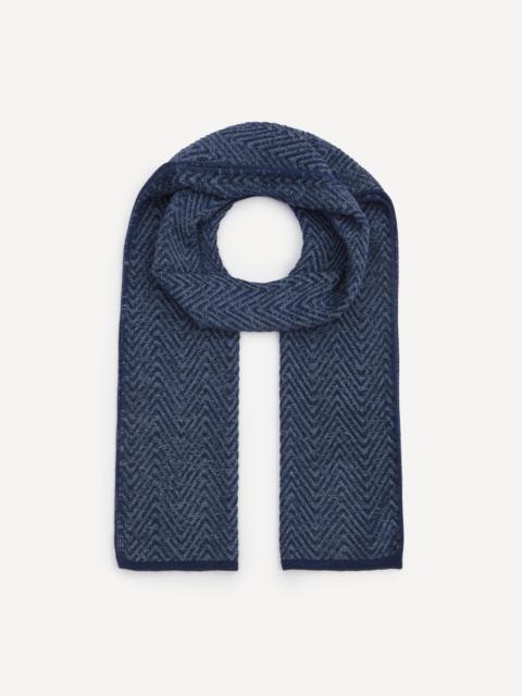 Missoni Blue Zig-Zag Wool-Blend Scarf