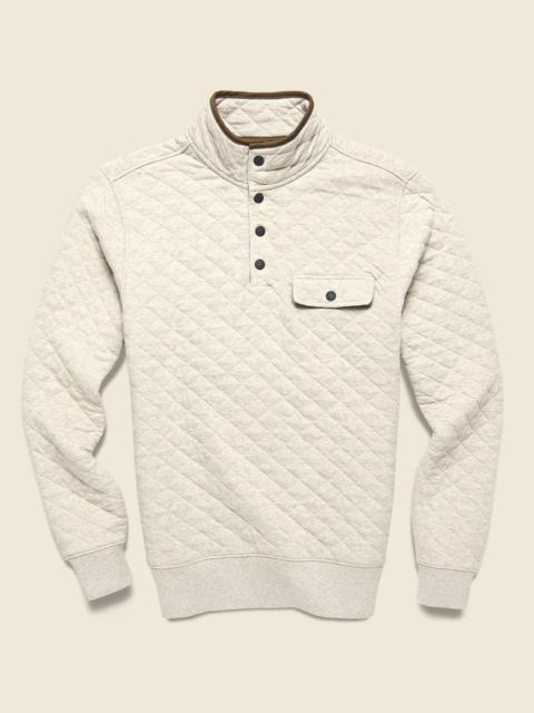 FAHERTY Epic Quilted Fleece Pullover - Oatmeal Melange