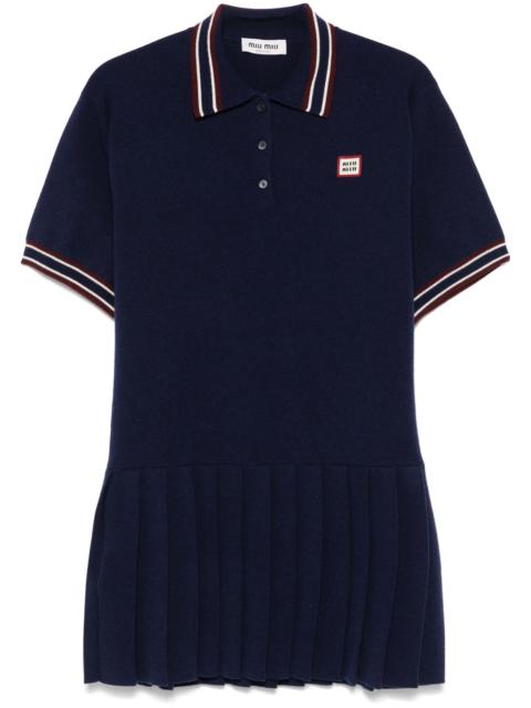 Miu Miu Logo-patch Mini Dress