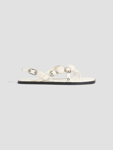 3.1 Phillip Lim Knotted leather slingback sandals