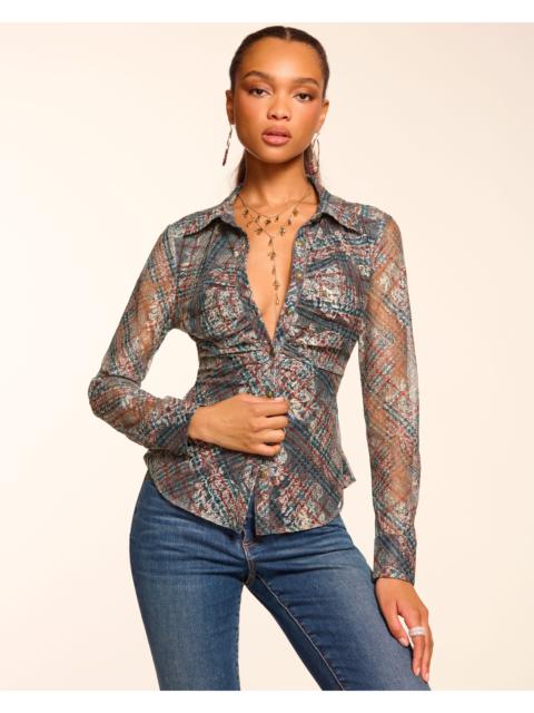 RAMY BROOK Hamilton Mesh Long Sleeve Top