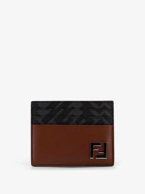 FENDI Fendi Portacarte In Pelle E Tessuto Ff