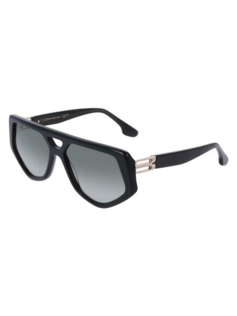 Victoria Beckham Victoria Beckham Smoke Gradient Pilot Ladies Sunglasses VB681S 305 58