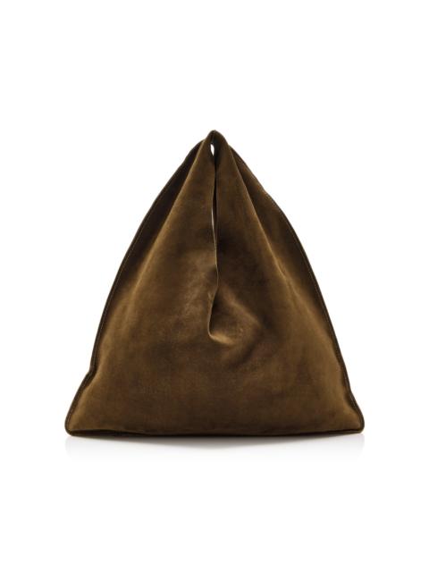 The Row Small Bindle Suede Bag brown
