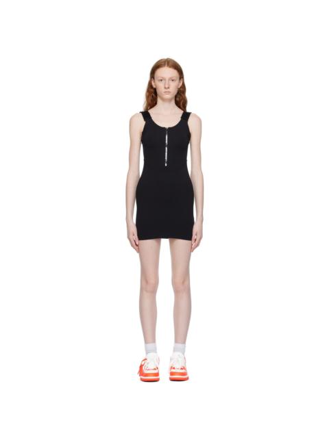 Off-White Black Zip Midi Dress