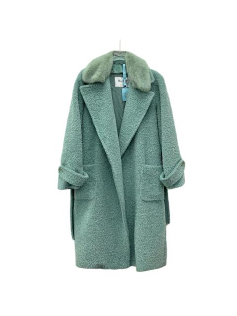Max Mara Max Mara Lake Blue Alpaca Collared Belted Coat