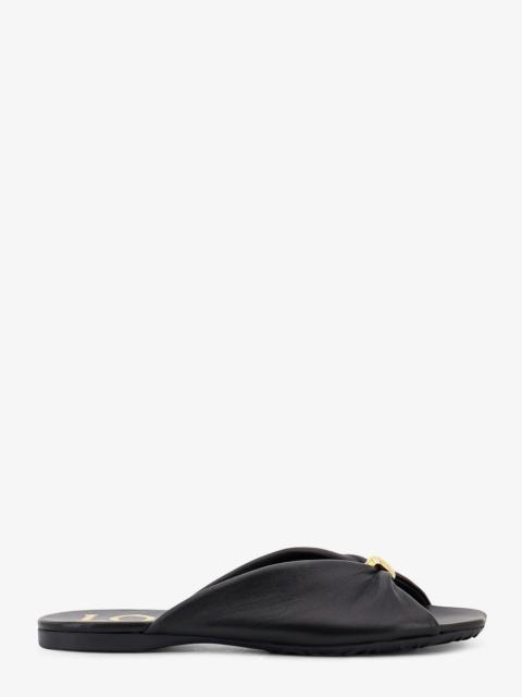 Loewe Loewe Paula's Ibiza Pebble Soft Leather Sandals Black