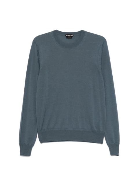 fine-knit crew-neck sweater