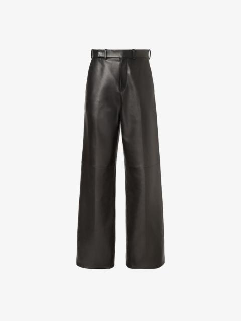 FENDI Fendi Wide Fit Pants In Leather