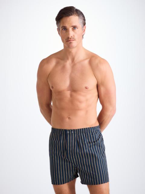 Derek Rose Men's Classic Fit Boxers Royal 224 Cotton Navy
