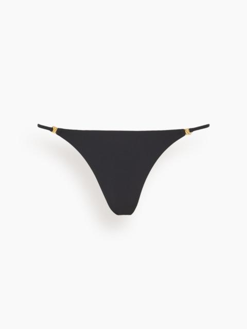 KIKI DE MONTPARNASSE Coeur Tanga Bikini Bottom in Black