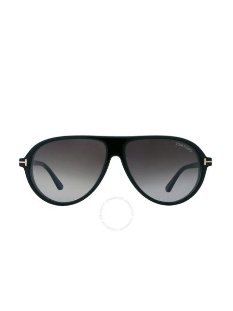 Tom Ford Marcus Smoke Gradient Pilot Men's Sunglasses FT1023 01B 60