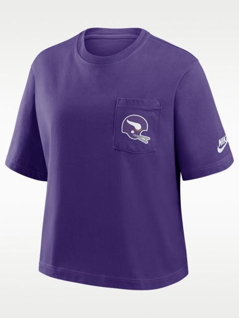 Nike Minnesota Vikings Rewind Pocket Boxy Women's Nike NFL T-Shirt