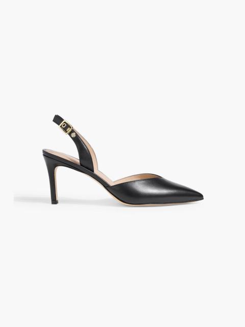 Stuart Weitzman Ryder 75 leather slingback pumps