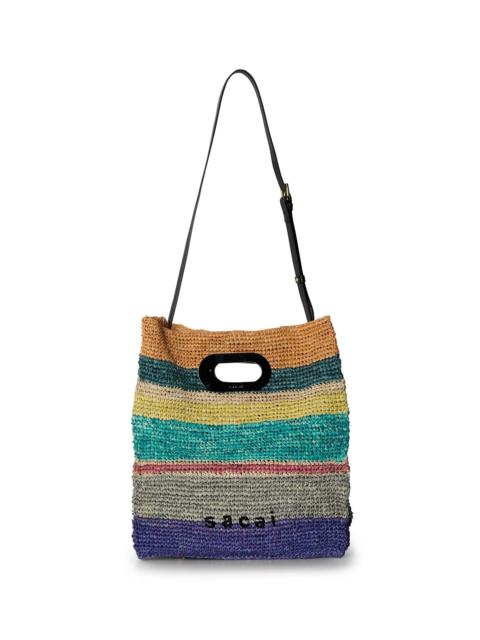 sacai Raffia New Shopper Bag M Multi