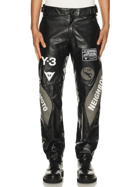 Y-3 Yohji Yamamoto x NBHD Moto Leather Pants