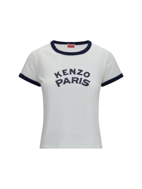 KENZO Kenzo Paris Emblem Cotton T-shirt Off White Women