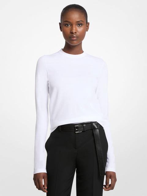 MICHAEL KORS COLLECTION Stretch Viscose Long-Sleeve Shirt
