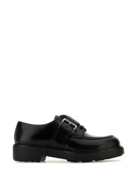 Prada Man Black Leather Lace-Up Shoes