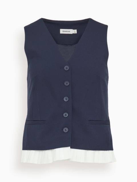 SIMKHAI Laiken Vest in Midnight
