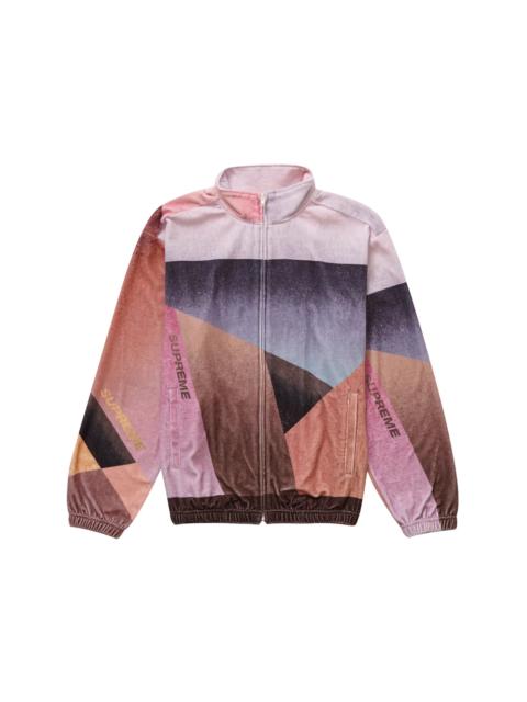 Supreme Supreme Geo Velour Track Jacket Pink