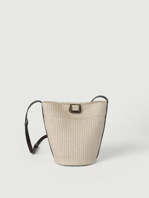 Brunello Cucinelli Sartorial small bucket bag in techno raffia