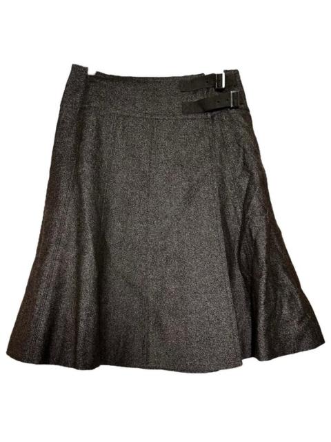 Other Designers Sundance Wool A Line Skirt Buckle Strap Detail Flowy Academia Preppy Brown 6
