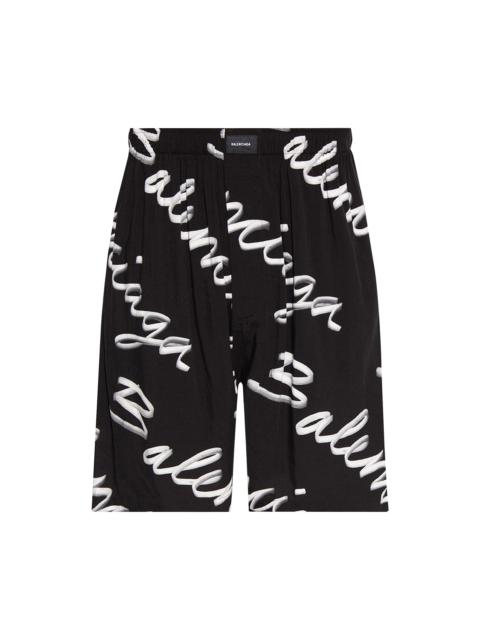 BALENCIAGA Balenciaga Pyjama Shorts 'Black/White'