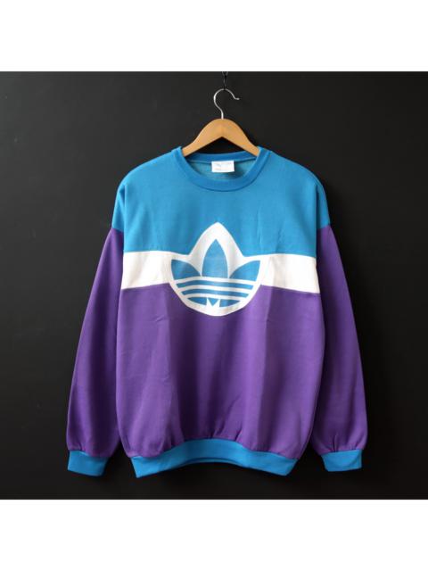 adidas Vintage 90s ADIDAS Big Logo Multi Color Block Crewneck Sweatshirt Pullover Jumper Size Would Fit M-L