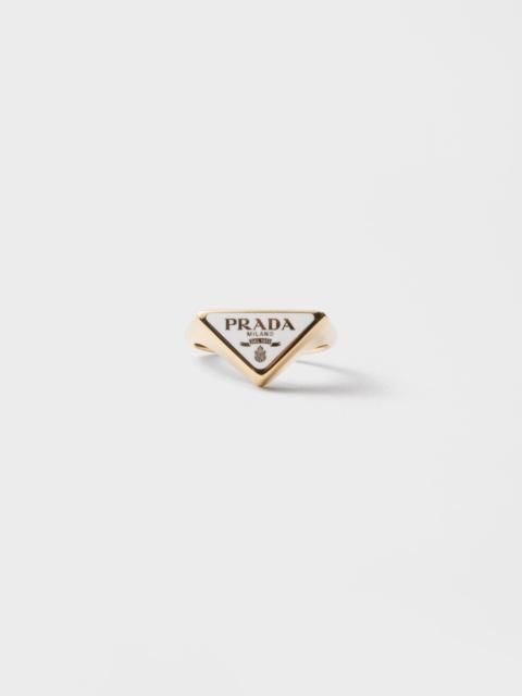 Prada Enameled metal ring