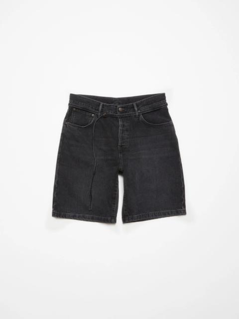Acne Studios Loose fit denim shorts - Black