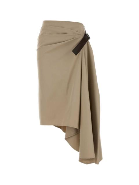 Loewe Loewe Women Beige Gabardine Skirt