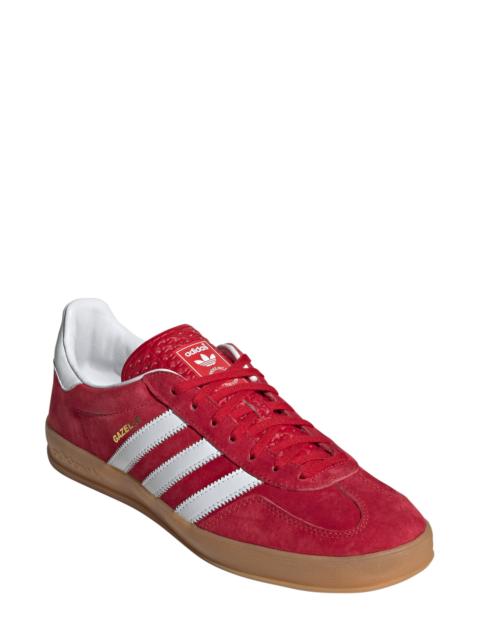 adidas adidas Gazelle Indoor Sneaker in Scarlet/Cream White/Gold at Nordstrom