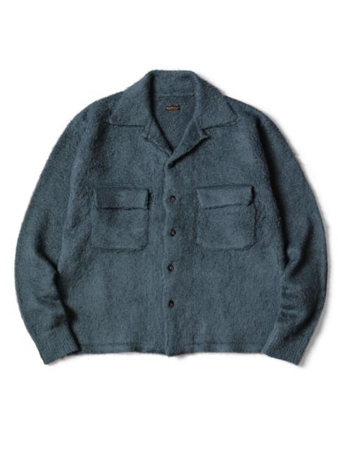 Kapital KAPITAL 7G Shaggy Knit Board Shirt 'BLUE GRAY'