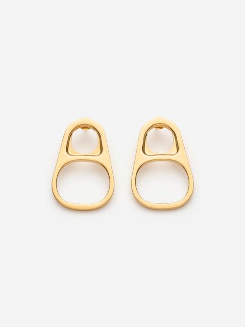 Jean Paul Gaultier THE GOLD-TONED RING-PULL EARRINGS