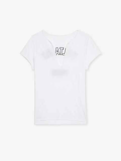 Zadig & Voltaire Women's White Henley Shirt